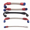 Black Blue Nylon Racing Hose 6 an braided fuel line hose for Oil Fuel and Coolant