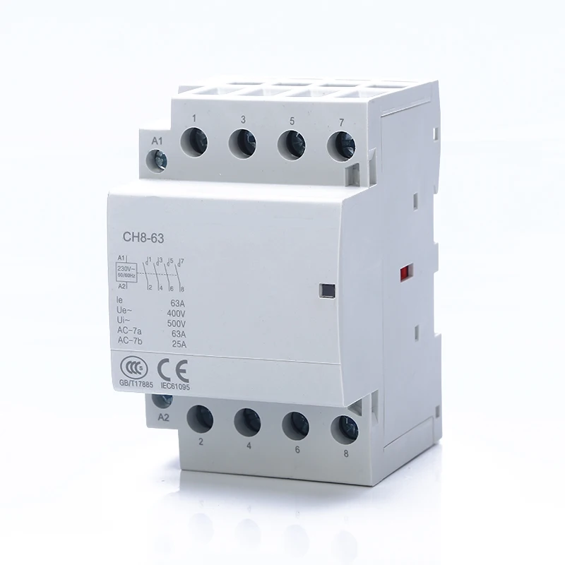 Contacteur modulaire 63 amp/ères 4P 230 V sur rail DIN 2NO+2NC