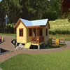 Russian pine durable prefab two-storey wooden house
