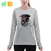 Custom Unisex Gray White T-shirt Extra Long T-shirt