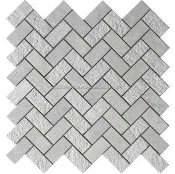 Weavy Grain Carrara White Marble Arrows Mosaic Tiles Weavy Grain Carrara White Marble Arrows Mosaic Tiles