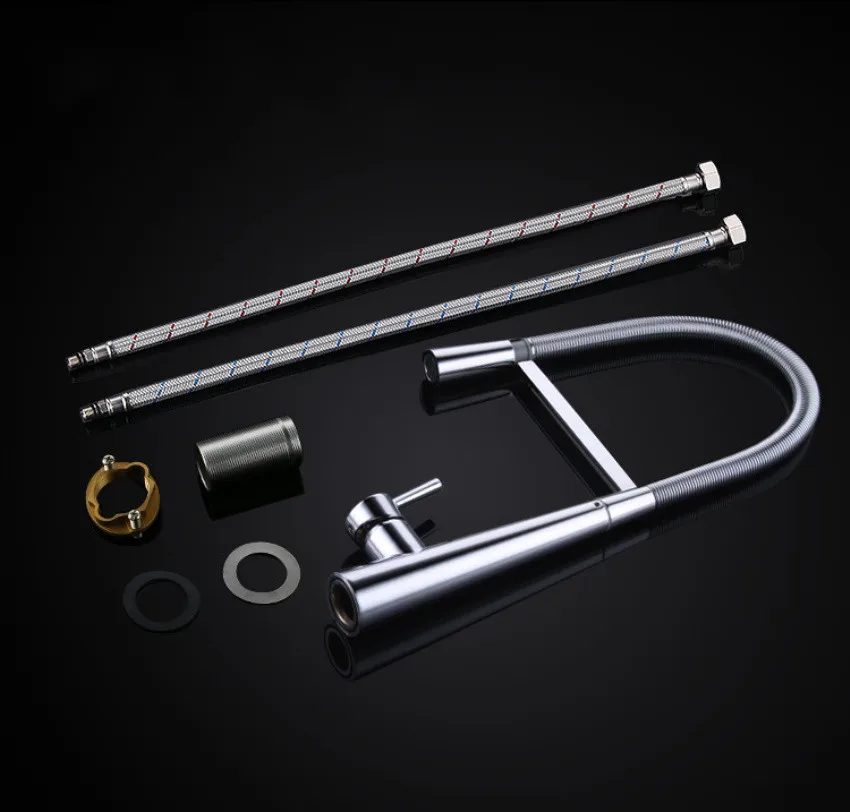 Highly Deformable Kitchen Faucet With High Pressure Hose Pull Down