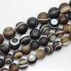 natural gemstone beads coffee line matt agate stone beads for fashion jewelry