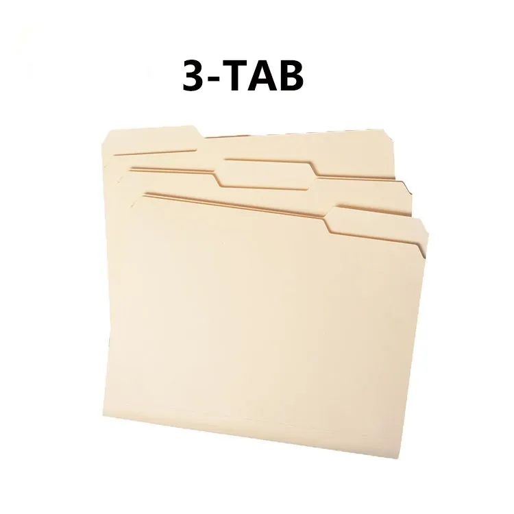 3tab Office Stationery High Quality Custom Printed Manila Paper File
