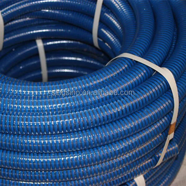 blue flexible pvc suction hose pipe 1" 2" 3" 4" 5" 6" 8" / pvc