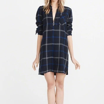 women's plaid shirt dress