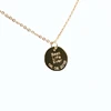 Stainless Steel 18k Gold Plated Disc Message Engraved Round Pendant For Necklace
