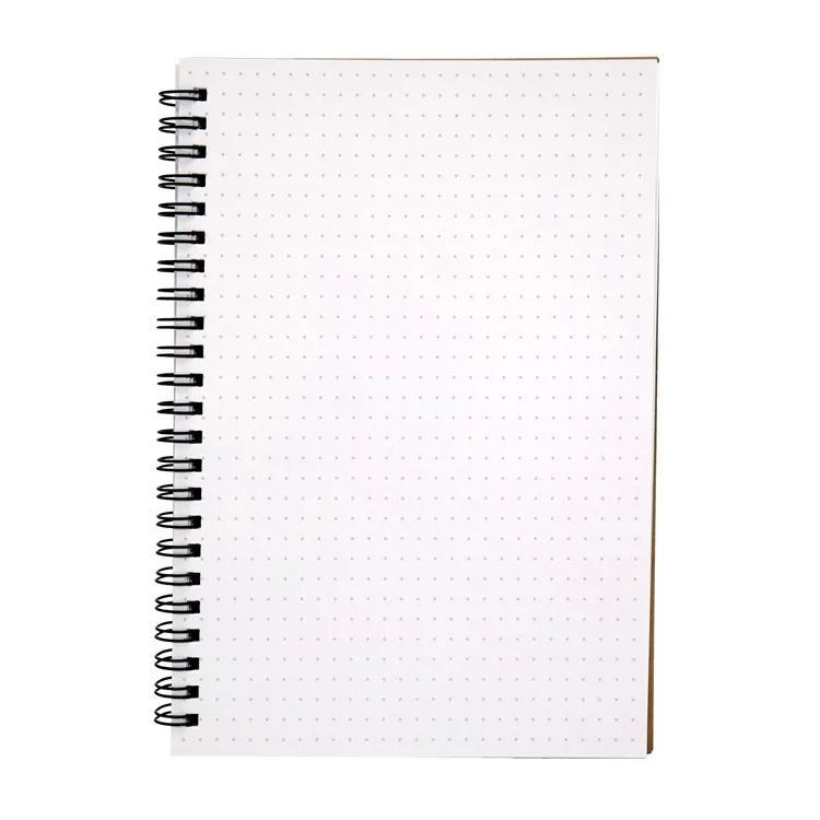 Custom Eco Kraft Paper Cover Dot Grid Printing Spiral Notebook Buy