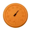 Personalized round terracotta outdoor thermometer