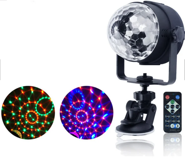 Usb Sound Activated Rotating Disco Ball Party Lights Strobe Light 3w