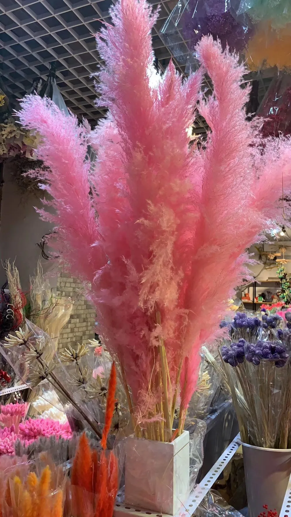 Wedding Decor Flower Artificial Grass Pampas Customized Natural Pampas