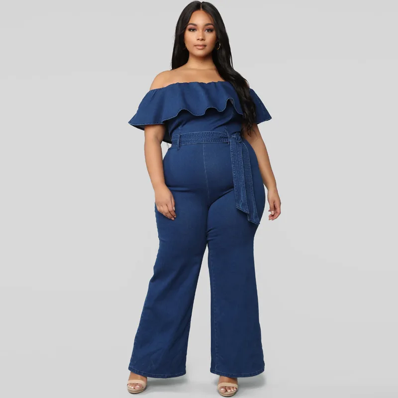 plus size jeans jumpsuit