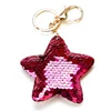 2018 New Design Sequins Star Key Holder,Pompom Ball Keychain for Women Girls Bag Keyring