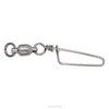 Fishing Rolling Swivel with Coast Lock Snap Stainless Steel Black Nickel Fish Swivels