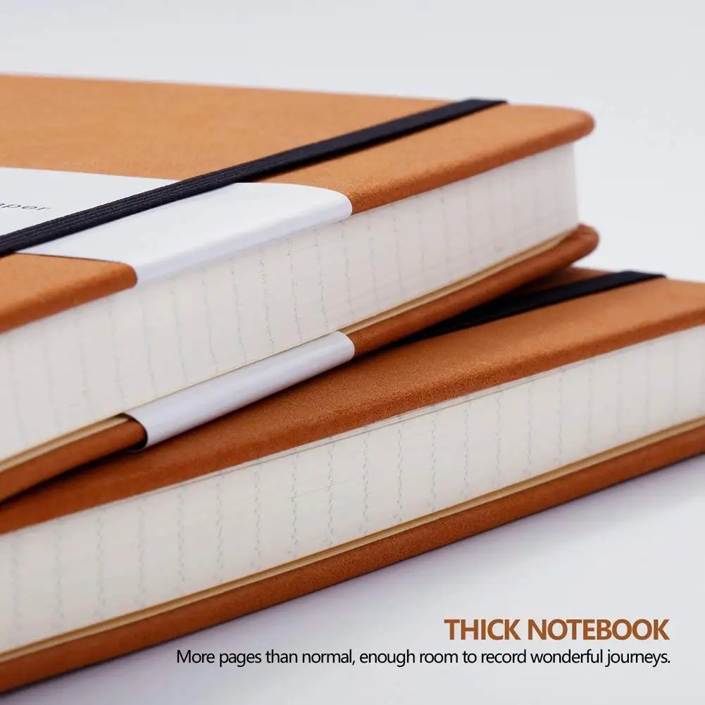 Thick Classic Notebook With Pen Loop A5 Wide Ruled Hardcover Writing