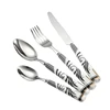 Good quality porcelain handle flatware set, hotel silver cutlery