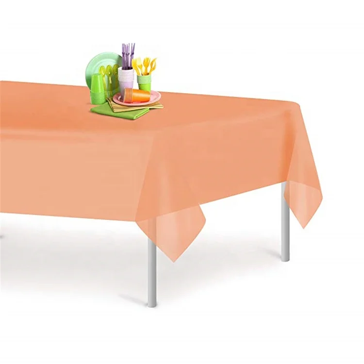 White Party Biodegradable Plastic Tablecloths Disposable Table Cloths
