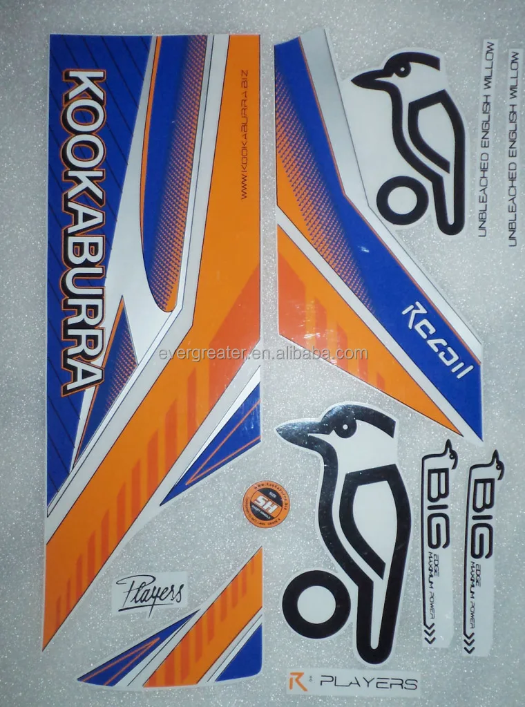 Custom Print Cricket Bat Stickers Cricket Stickers,Ricket Bat Sticker