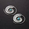 Zooying Boho Jewelry Chic Tribal Ethnic Hippie Earrings Sterling Silver Spiral Earrings