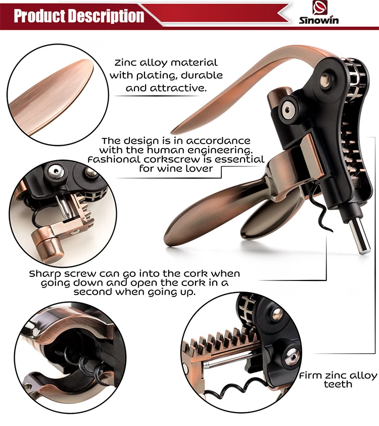 Manufacturer Customizable Bottle Wine Corkscrew Opener