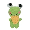 Hot sale fashion cute plush animal knitted handmade frog