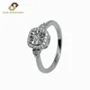 Cute Lady's Ring Sterling 925 Silver Shine Halo Miracle Plate Wedding Ring jewelry