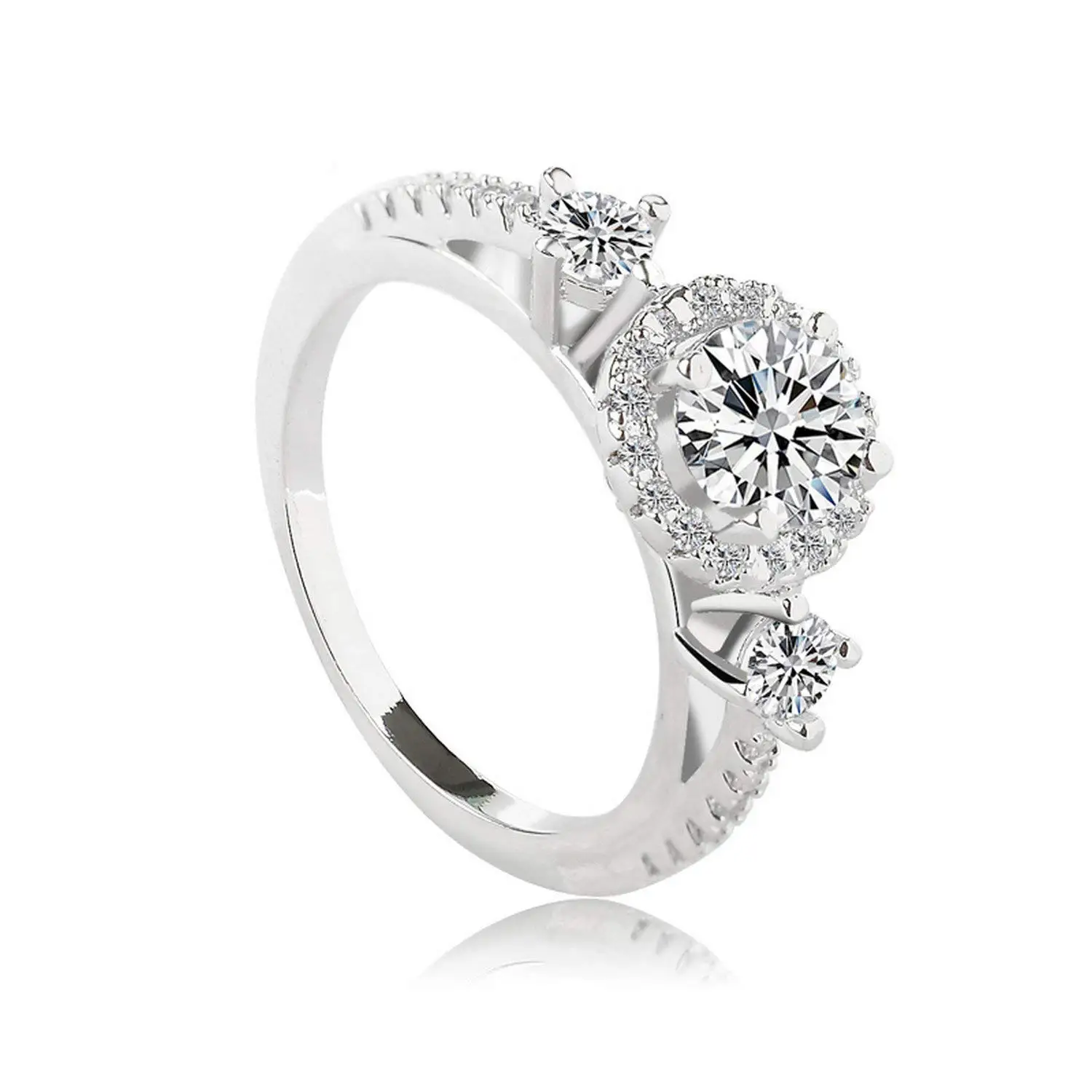 Dudee Ring made with Austrian crystals from sterling silver engagement ring old fashion rings