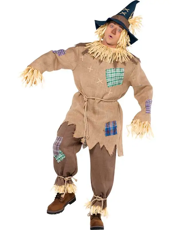 Scarecrow Costume Adult Wizard of Oz Halloween Fancy Dress 