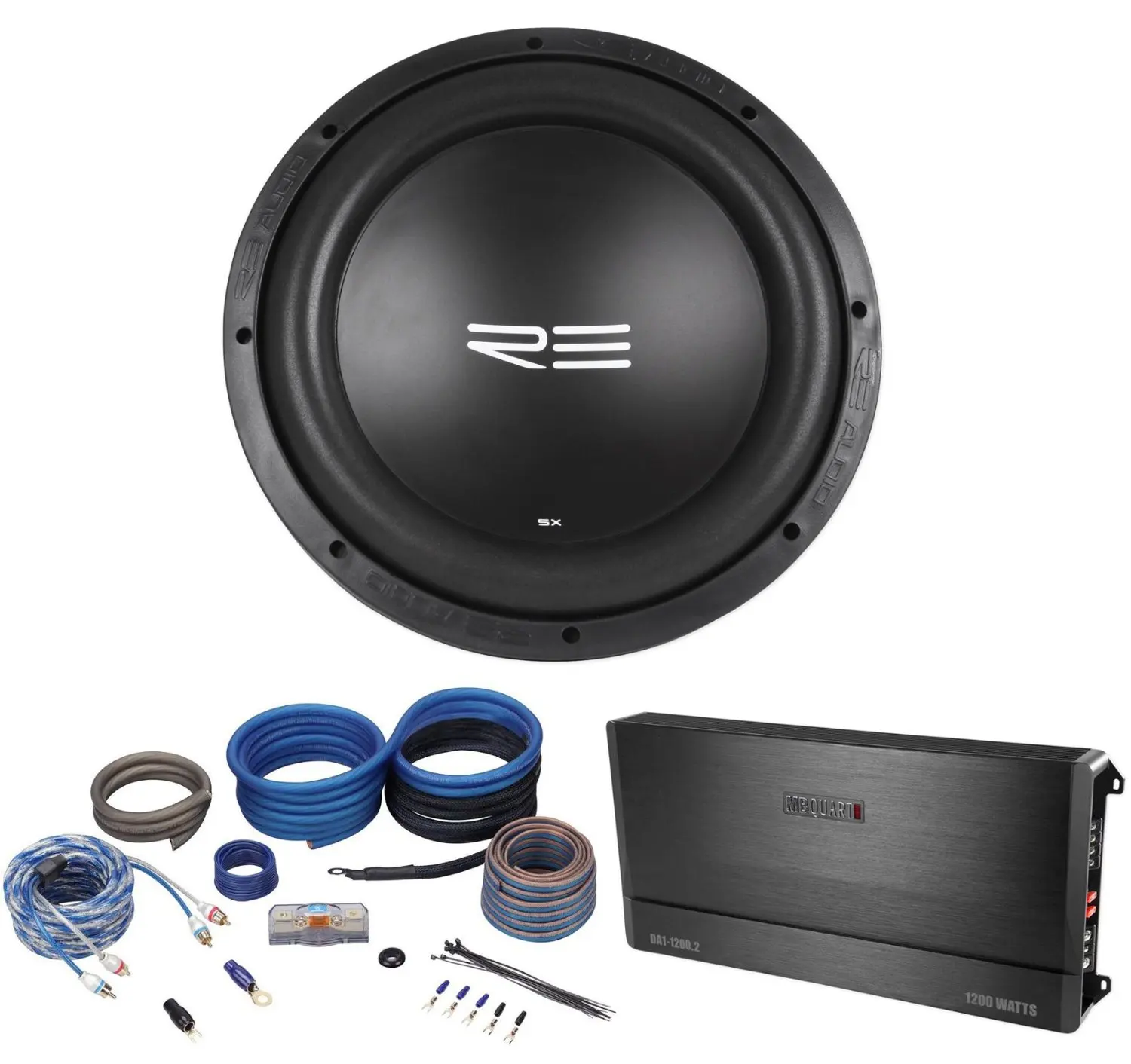 Get Quotations · Package:RE Audio SXX12D4 V2 12" 1200W RMS Dual 4-Ohm Car Sub