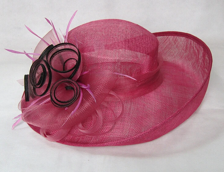 Small Order Bule Church Hats Womens Wholesale Sinamay Hats