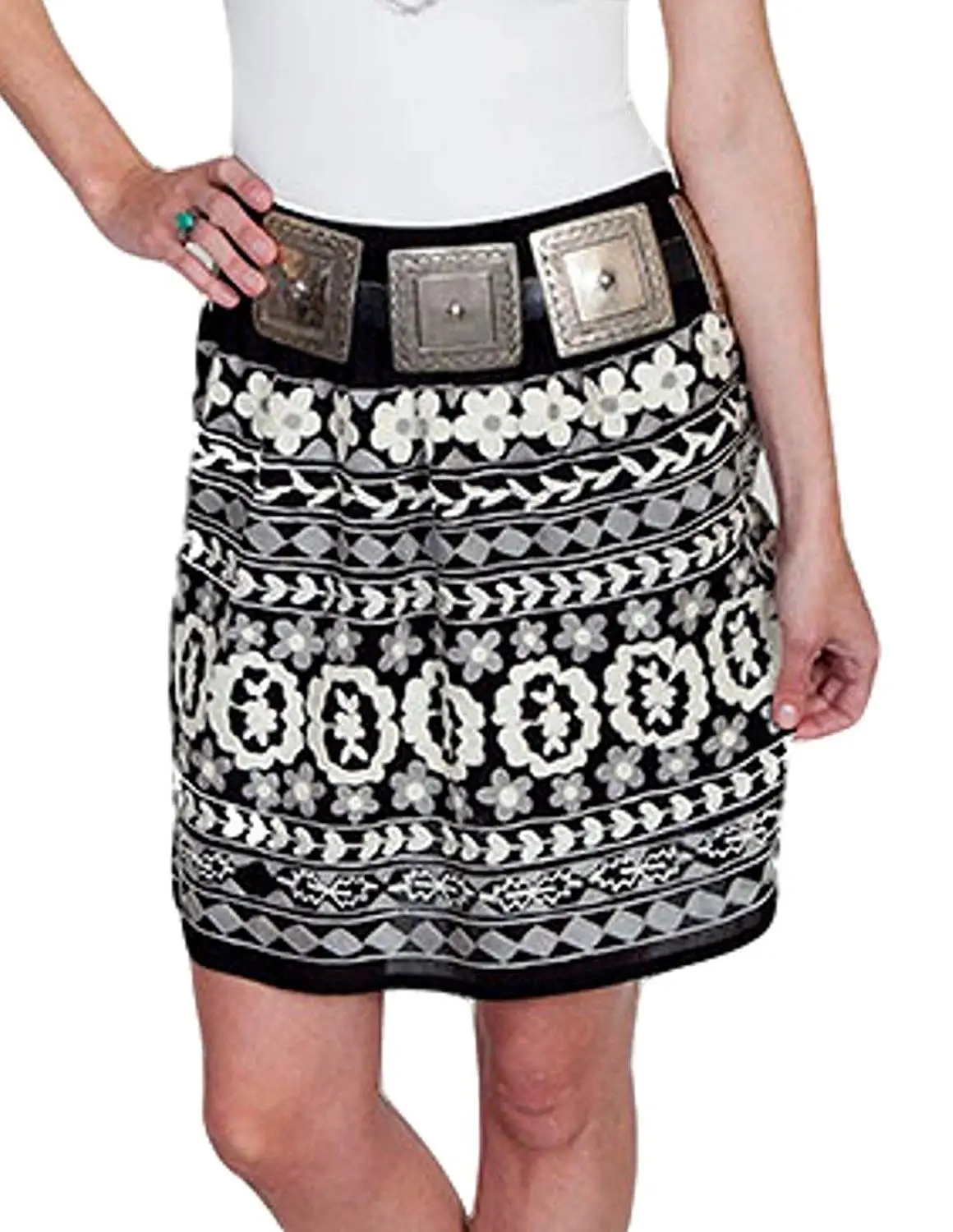 long embroidered skirt