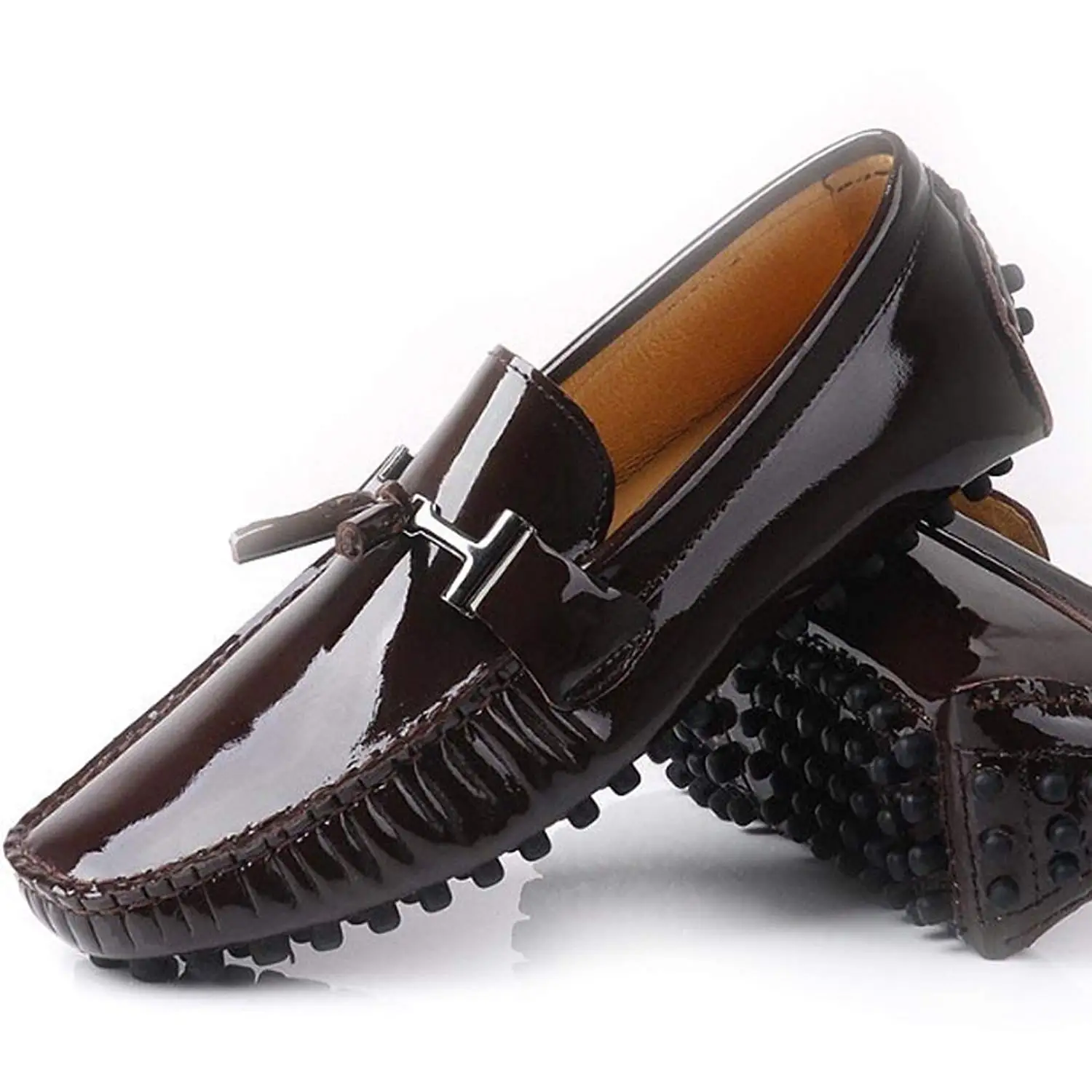 patent leather driving moccasins