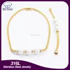 fashionable high quality beads pearl mash bracelet necklace jewelry sets costume gold filled jewelry set