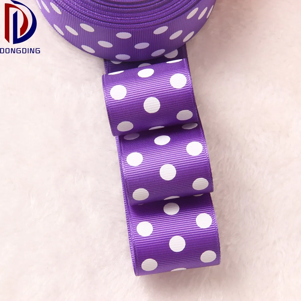 Wholesale 38mm White Polka Dot Printed Ribbon - Buy Wihte Dots Ribbon ...