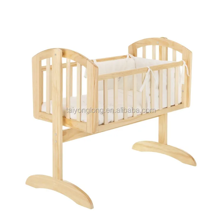 wooden baby bassinet