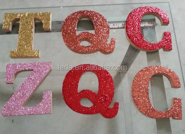 Free Standing 3d Glitter Mr Mrs Wooden Letters Wedding