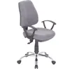 Fabric secretarial operator computer typing chair medium back chromed base Maricson AOD051S
