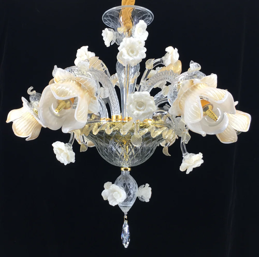 European style modern flower chandelier hot sale murano glass chandelier lighting flower grand luxury murano chandelier factory