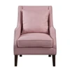 Supportive comfort in a transitional lounge chair with elegant pink fabric and accents