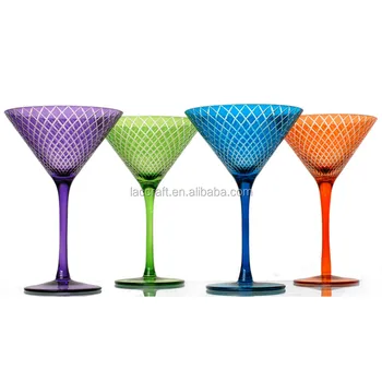 coloured plastic cocktail glasses