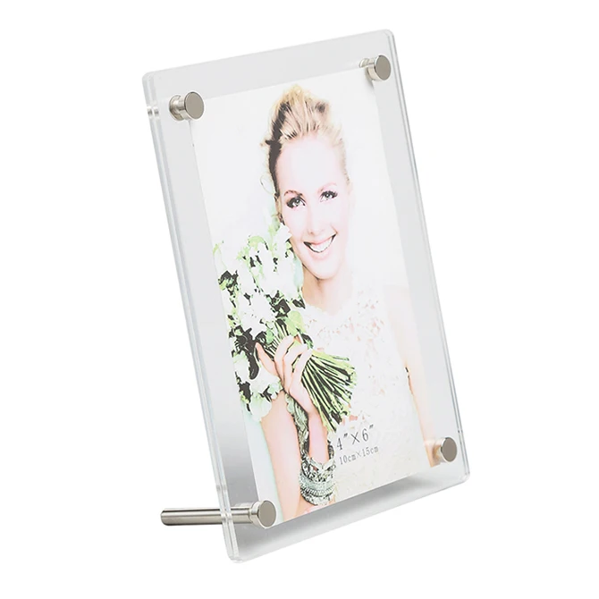 Clear customized acrylic metal magnetic picture photo frame.jpg
