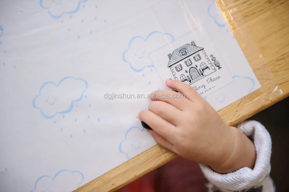 Educational Animal Design Disposable Placemats For Children Table Top