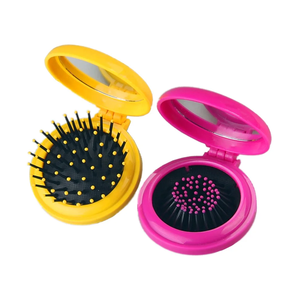 round plastic hair comb