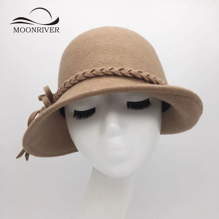 High Quality Wool Felt Church Hats Cloche Hat Women Hat