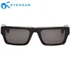 Customized Colorful Acetate Mens Rectangle Sunglasses with Black CR39 lenses
