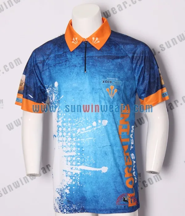 Custom Team Dart Jersey Polyester Sublimated Dart Shirt / Dart Wear ...