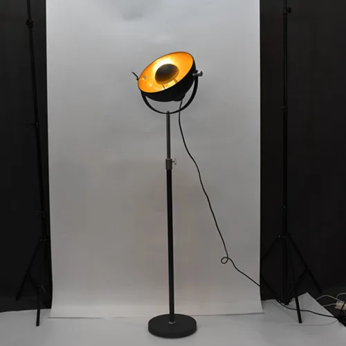 Tripod Spotlight Floor Lamp With Retro Gold Studio Reflector Buy