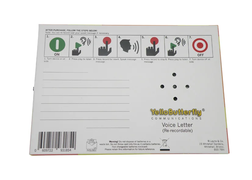 Happy Birthday Voice Recording Handwork Paper Greeting Card,Music