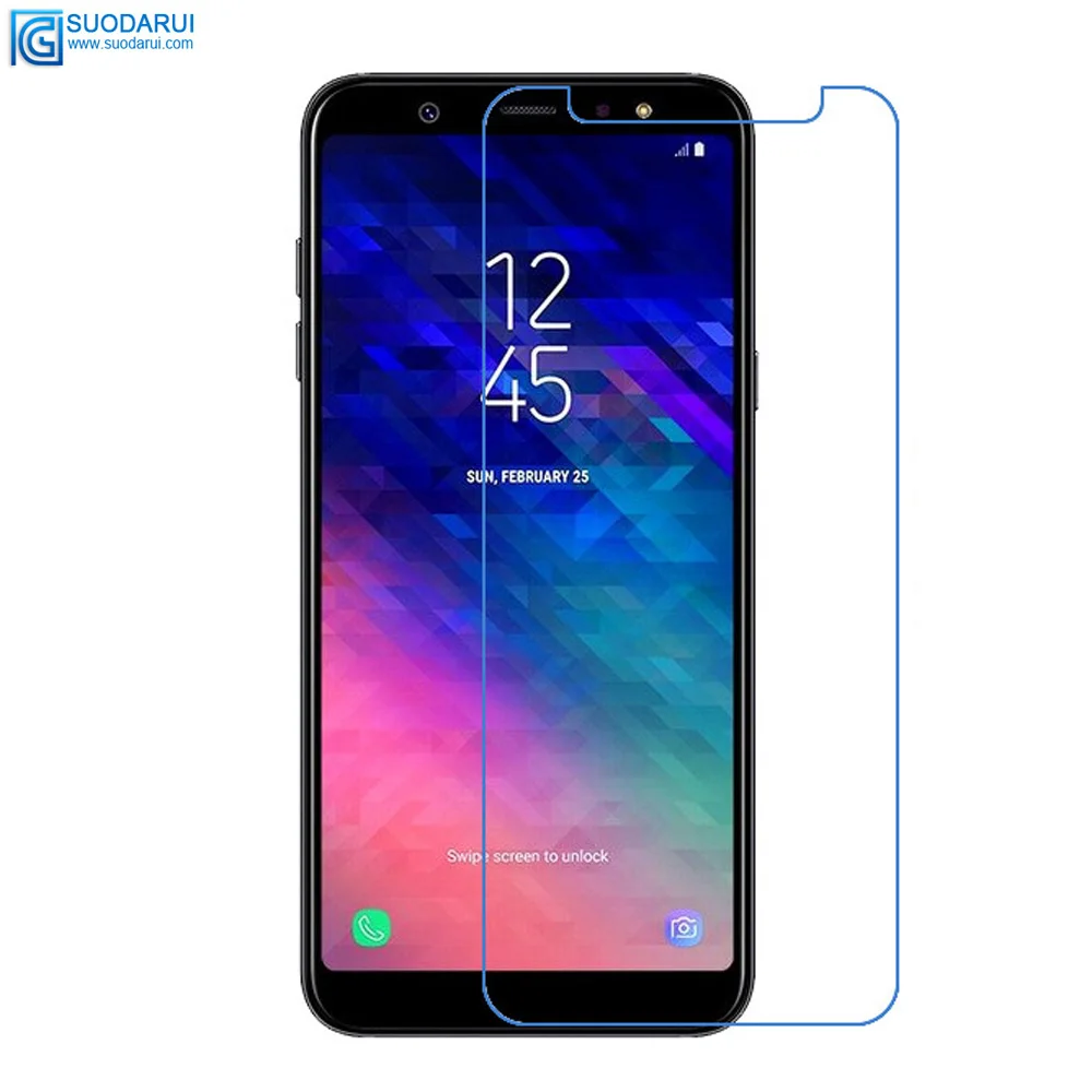 Tempered Glass Screen Protector for SamsungSAM A6 A6 Plus 9H 2.5D 0.26mm HD Transparent Film