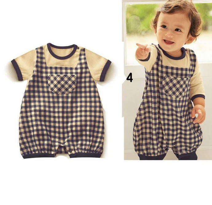 Buy 2015 Newborn Infant Rompers Fake Two Pcs Summer Style 100